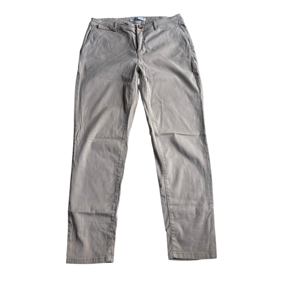 Zara beige Chinos Versatile Cotton Blend
